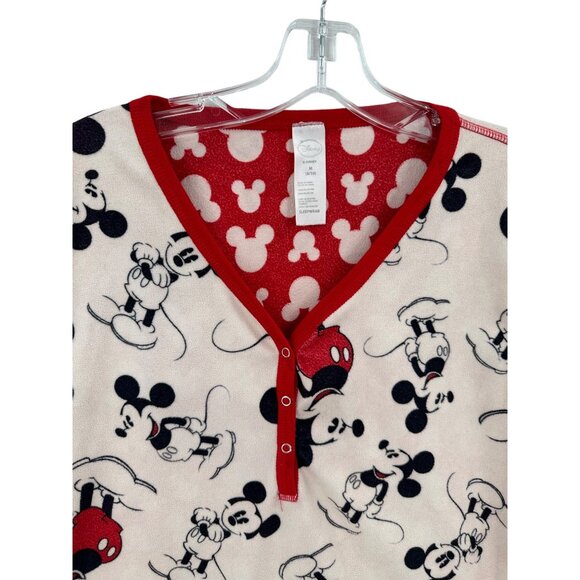 Disney Nightgown Mickey Mouse Fleece Womens Size‎ M Cozycore Casual Sleep Relax - Picture 10 of 10
